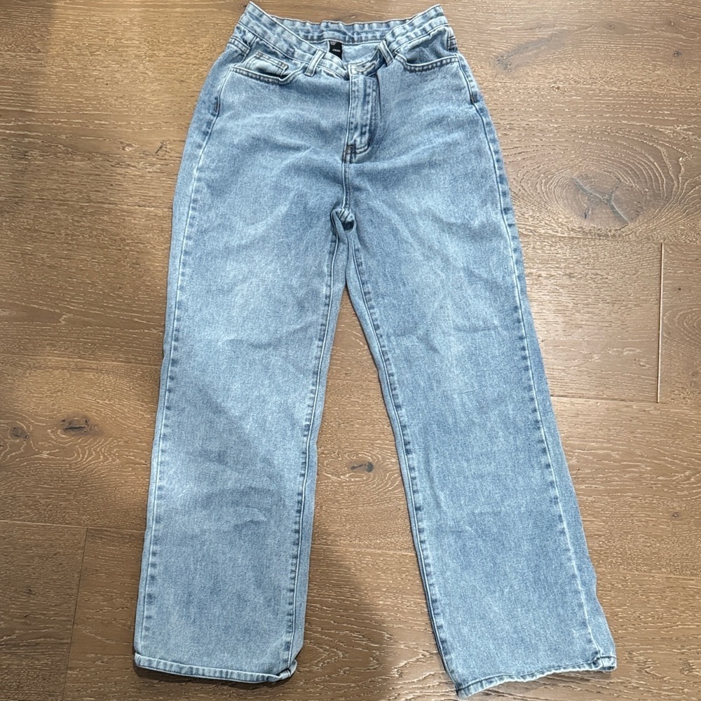 Cider Light Wash High Rise Straight Leg Jeans Size S 90s Style - Picture 2 of 5